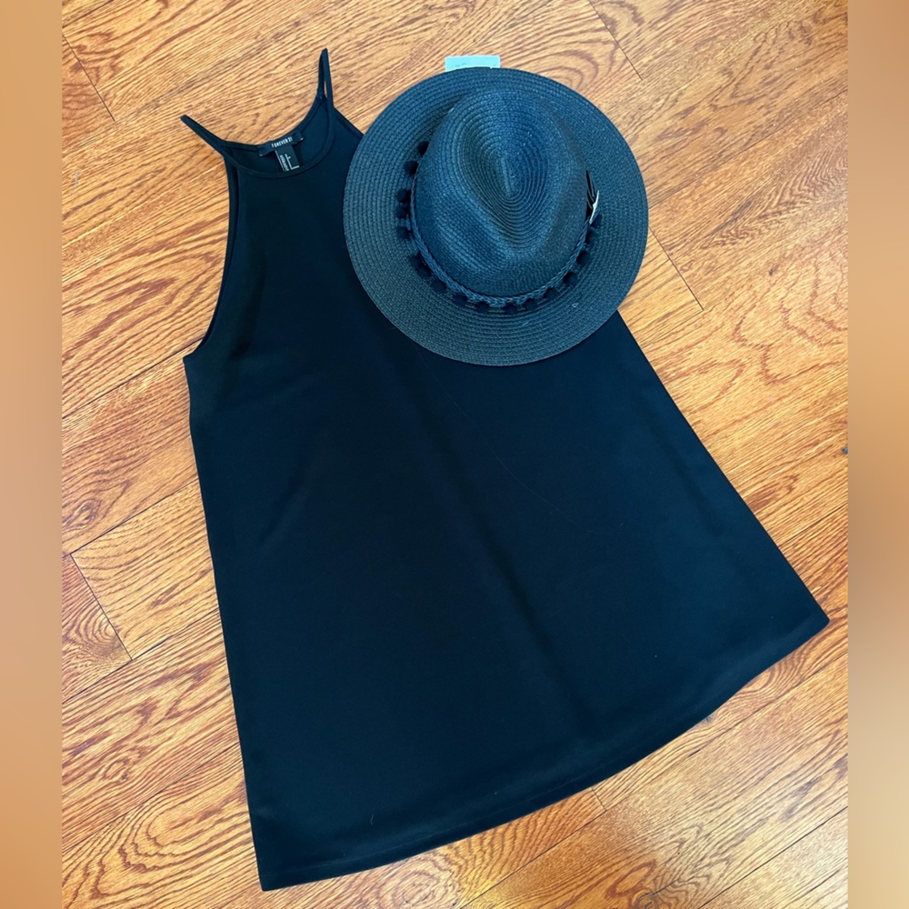 Forever 21 Black Halter A-Line Dress Size S